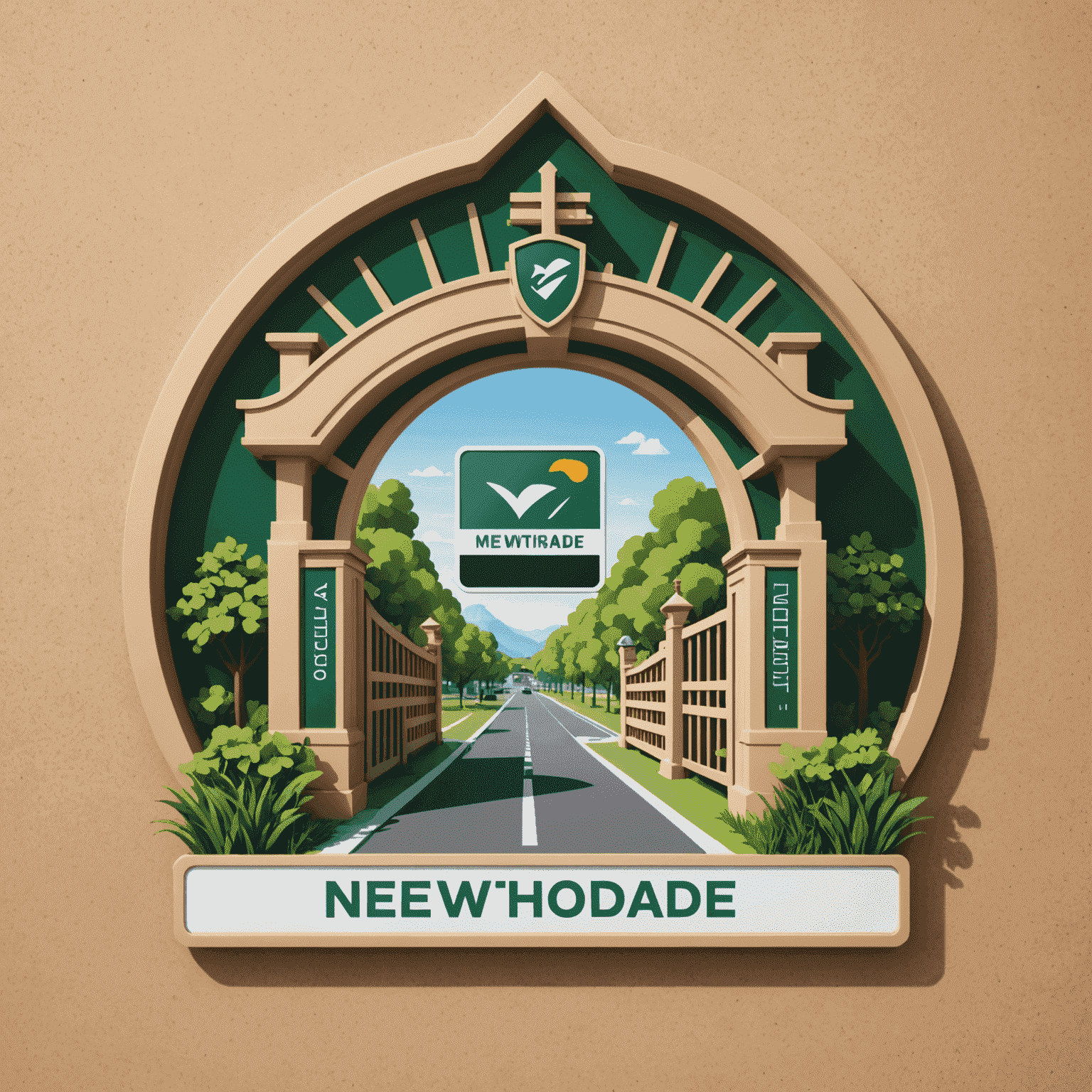 NewMethodAe logo featuring a stylized toll gate and smart card design