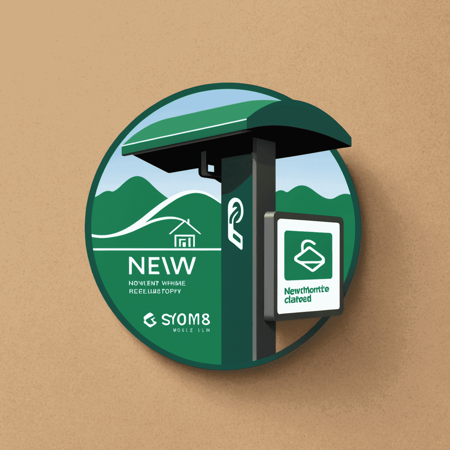 NewMethodAe logo featuring a stylized toll gate and smart card design
